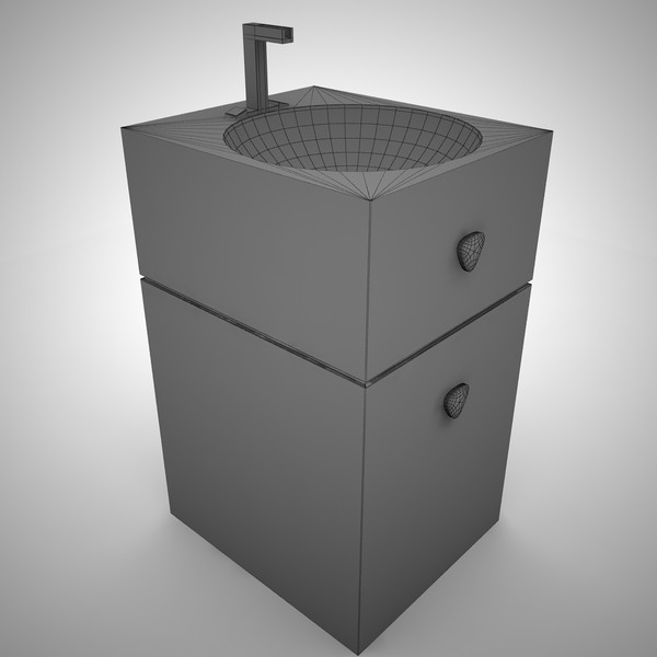 maya ammonitum bathroom cubis sink - Ammonitum Bathroom Cubis Sink Cabinet by malibu3d